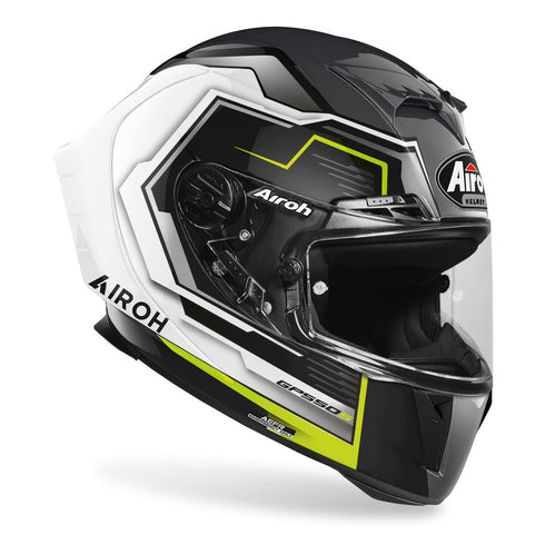 CASCO AIROH HELMET GP550 S RUSH WHITE YE